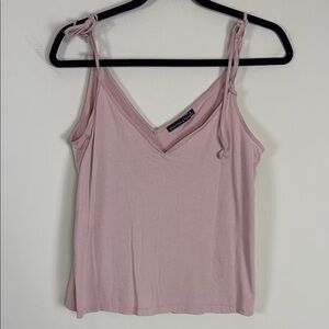 Abercrombie & Fitch Light‎ Pink Shoulder Tie Tank Size Medium